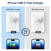 Fast Charger Iphone，[Apple Mfi Certified] 20W PD USB C Wall Charger 4 Pack with 6FT Fast Charging Cable - Fast Charger for Iphone 14/14 Pro Max/13/13 Pro/12/12 Pro/11/11 Pro/Xs, Ipad