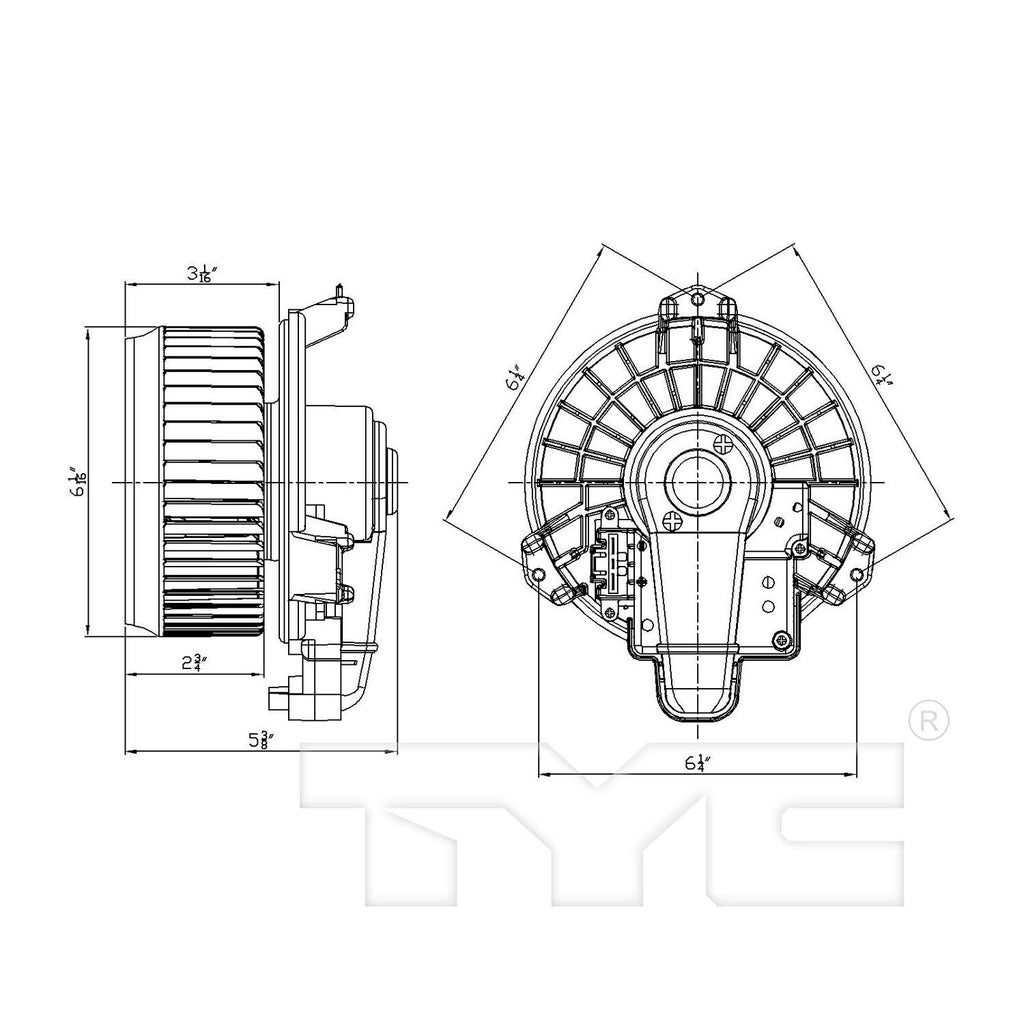 TYC HVAC Blower Motor for Corolla, Prius V, Prius 700249