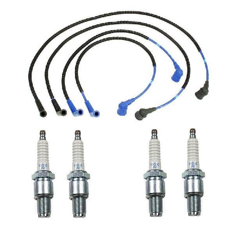 For Mazda RX-7 Ignition Kit Spark Plug Wire Set+Spark Plugs