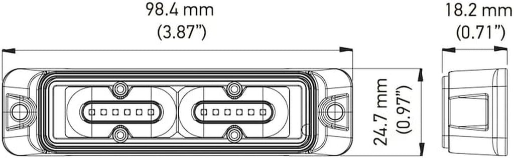 H22899011 L/Head Ms4 3-Color Led Mv Amb/Blu/Wht