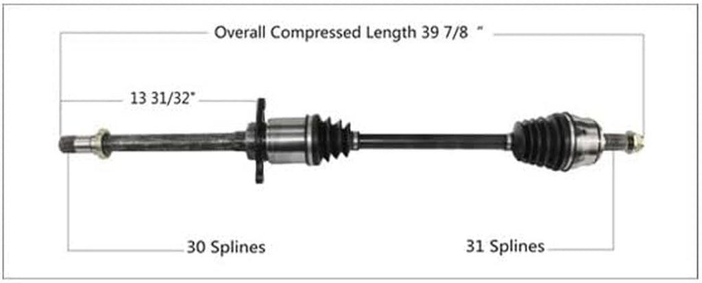 HO-8638 Front Passenger Side CV Axle Shaft