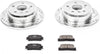 K2418 Rear Z23 Carbon Fiber Brake Pads with Drilled & Slotted Brake Rotors Kit