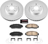 CRK5392 Coated Brake Rotor & Ceramic Brake Pads- Front