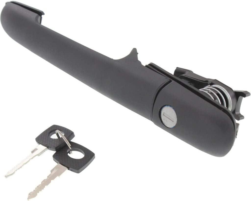 Compatible with Dodge Sprinter 3500 Exterior Door Handle 2003-2006 Driver or Passenger Side | Single Piece | Rear | Textured Black | with Key Hole | Trim: Base | CH1520119 | 5104415AA