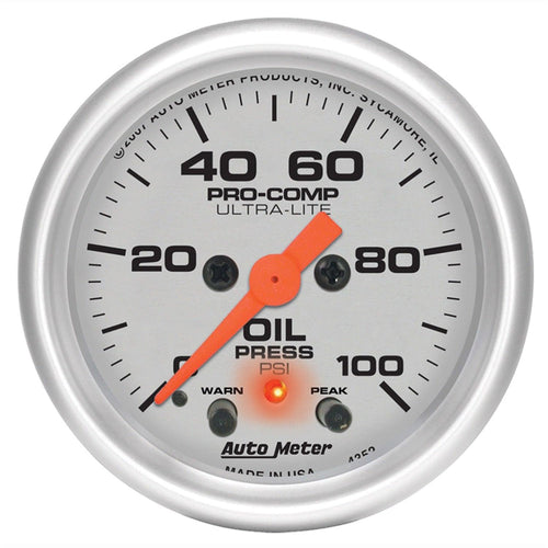 2-1/16 in. OIL PRESSURE 0-100 PSI ULTRA-LITE - greatparts