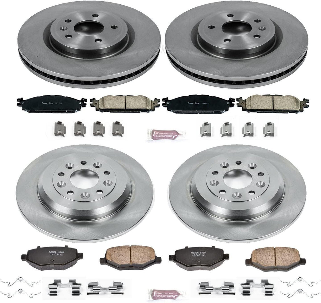 KOE5584 Autospecialty Front and Rear Replacement Brake Kit-Oe Brake Rotors & Ceramic Brake Pads