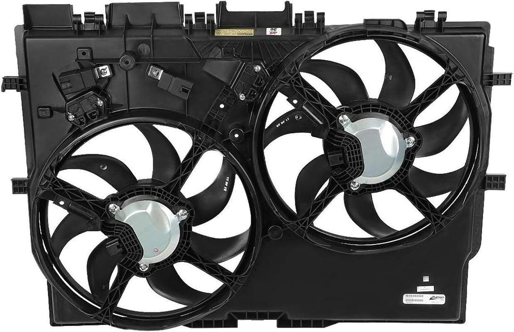 OEM-RF-0085 Factory Style Radiator Cooling Fan Assembly Cooling Efficiency Improved Direct Replacement [Compatible with 14-18 Ram Promaster 1500 2500 3500] Black