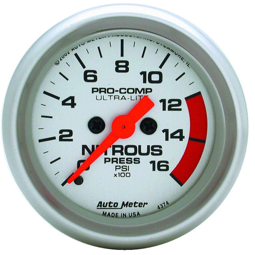 2-1/16 in. NITROUS PRESSURE 0-1600 PSI ULTRA-LITE - greatparts