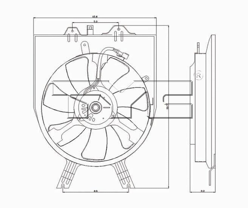 TYC A/C Condenser Fan Assembly for 05-10 Honda Odyssey 610850