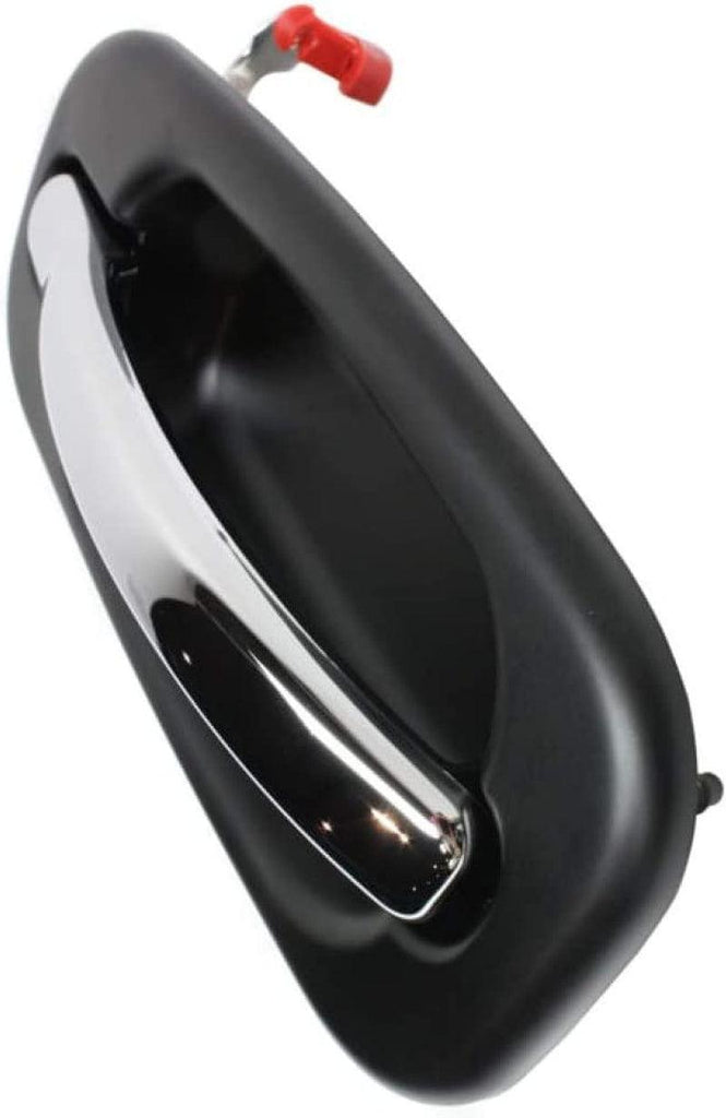 for Chevy Suburban 1500 Exterior Door Handle Front Passenger Side Smooth Black Bezel with Chrome Lever 2000-2006 | Trim:All Submodels | GM1311153 | 15182419
