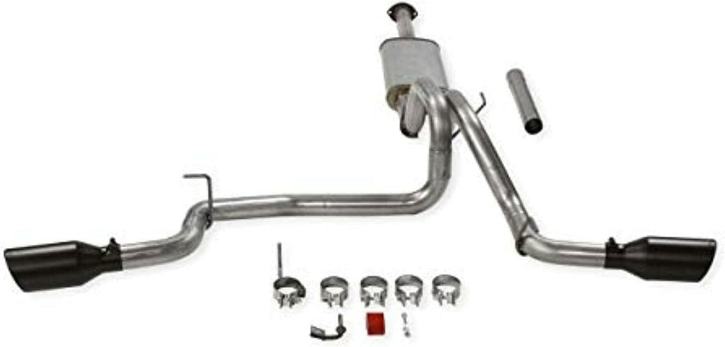 717918 Flowfx Cat-Back Exhaust System Dual Dual Out Rear Exit Incl. 2.5 In. Tubing/4.5 In. round Black Tip 409 Stainless Steel Flowfx Cat-Back Exhaust System