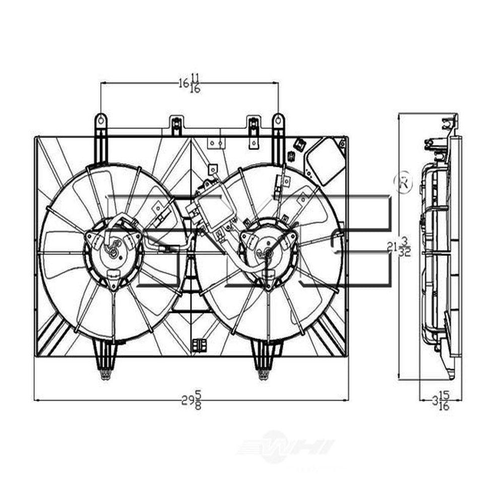 Dual Radiator and Condenser Fan Assembly Fits 2007 Infiniti M45