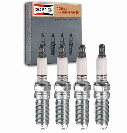 4 Pc Champion Double Platinum Spark Plugs Compatible with Mazda 3 2.0L 2.3L 2.5L L4 2006-2013