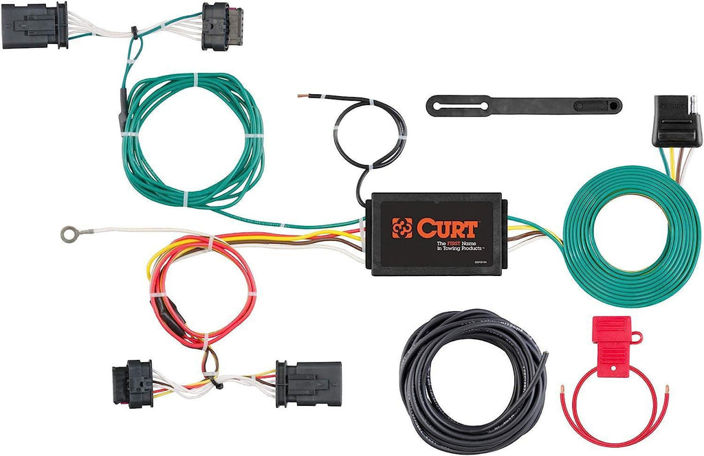 CURT 56308 Vehicle-Side Custom 4-Pin Trailer Wiring Harness, Fits Select Fiat 500X, Black