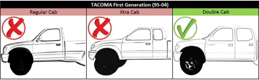 for Toyota Tacoma Exterior Door Handle Rear, Driver Side Black Bezel W/Chrome Lever (2001-2004) | Trim: Pre Runner/Base | TO1520112 | 6924035070