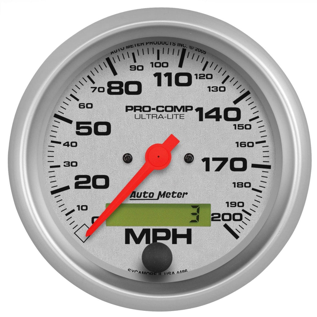3-3/8 in. SPEEDOMETER 0-200 MPH ULTRA-LITE - greatparts