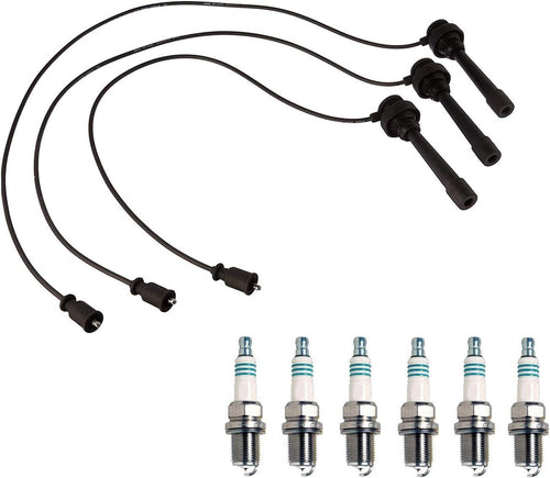 Denso Wire Set 5Mm & 6 Iridium Power Spark Plug 0.044 Kit for Mitsubishi 3.8L V6