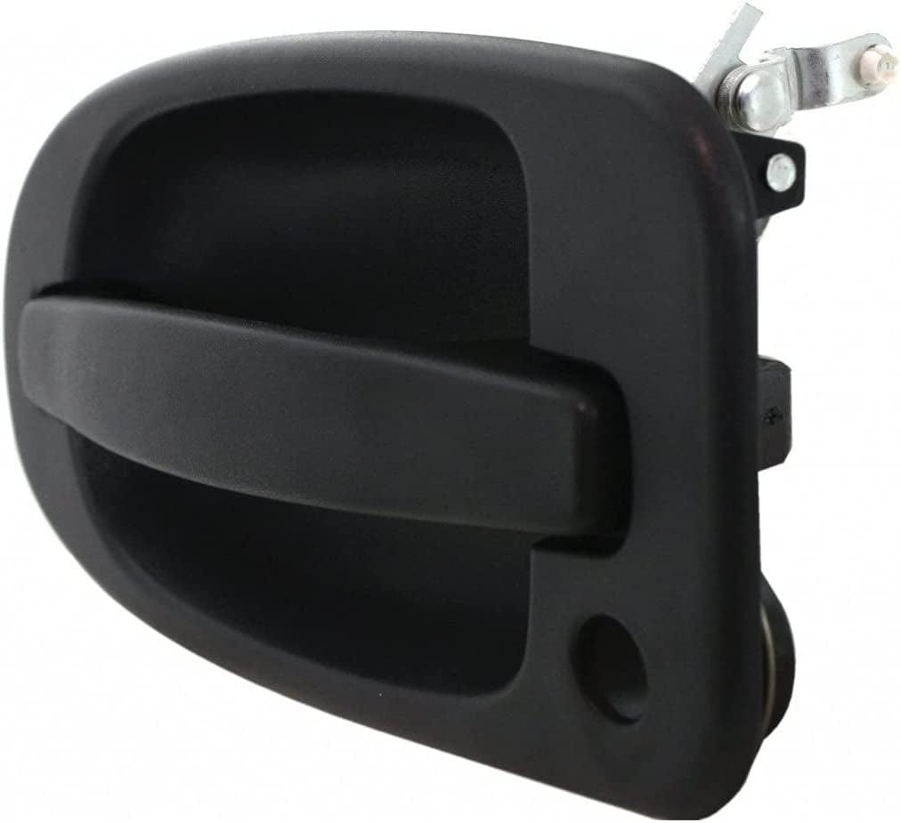 for Chevy Uplander Exterior Door Handle Front Driver Side Textured Black 2005-2009 | with Key Hole | Trim:All Submodels | GM1310147 | 10322201