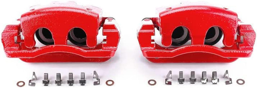 Rear S4920 Pair of High-Temp Red Powder Coated Calipers