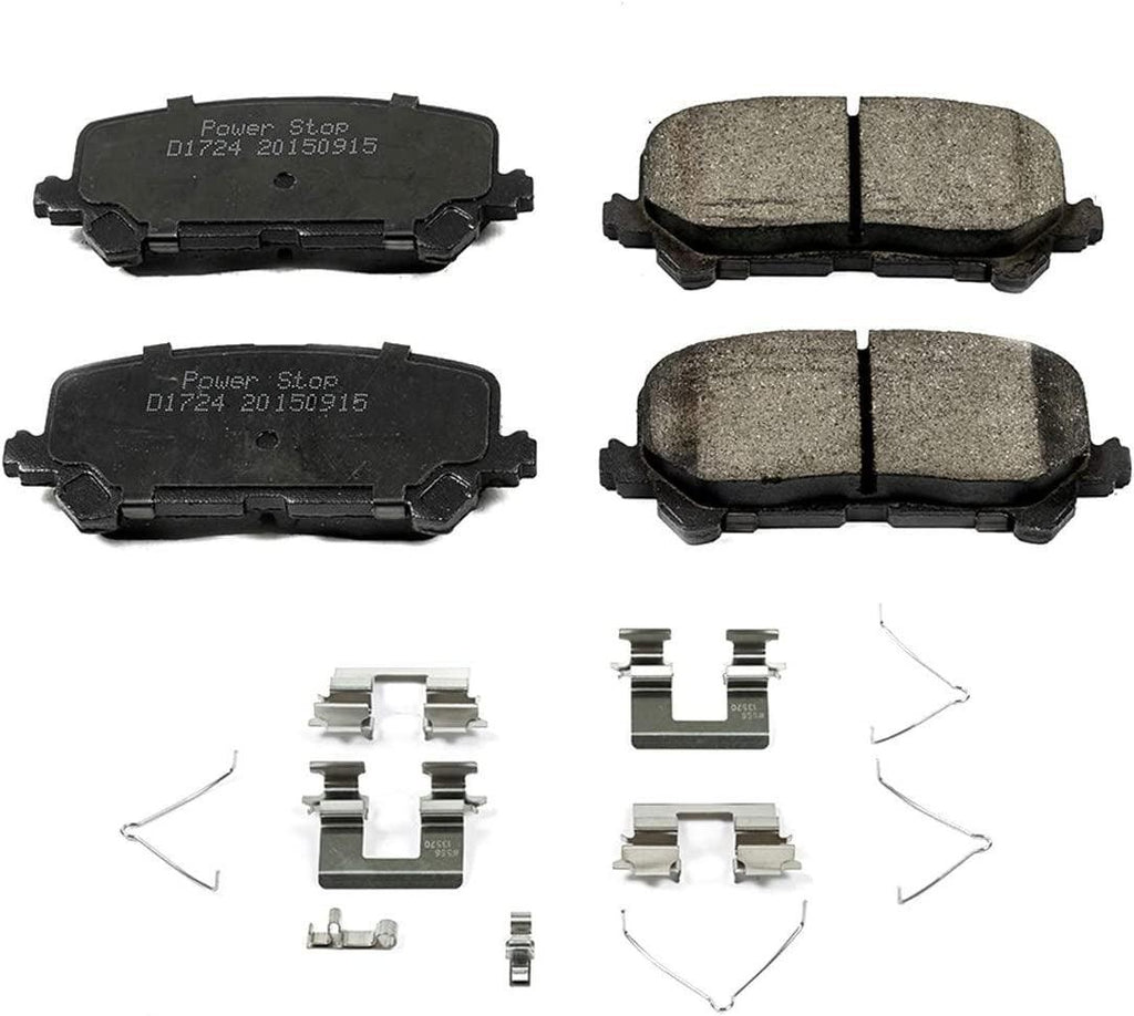 17-1724, Z17 Rear Ceramic Brake Pads with Hardware