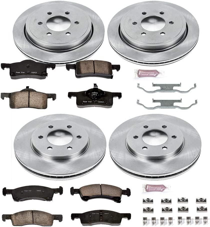 KOE1934 Autospecialty Front and Rear Replacement Brake Kit-Oe Brake Rotors & Ceramic Brake Pads