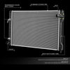 OEM-RA-13266 1-Row Aluminum Core Radiator Compatible with 11-13 M37 M56 5.6L V8,25" W X 17-7/8" H X 1" D,1-3/8" Inlet / 1-3/8" Outlet