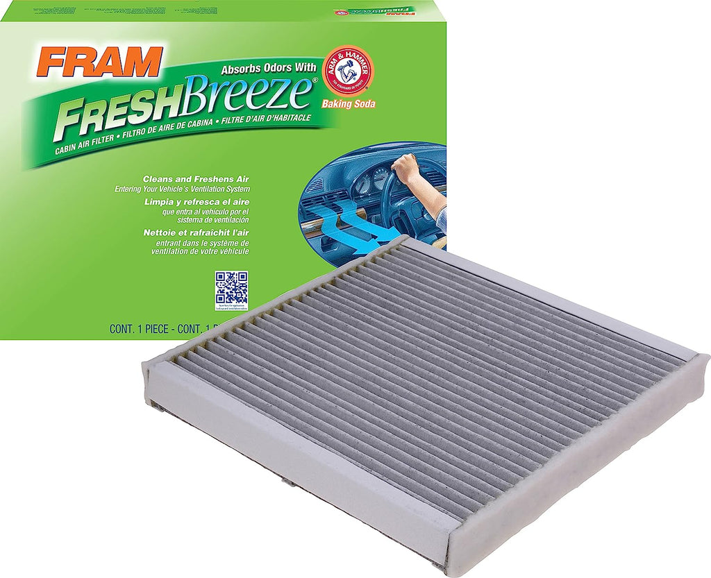 Fresh Breeze Cabin Air Filter Replacement for Car Passenger Compartment W/ Arm and Hammer Baking Soda, Easy Install, CF10916 for Select BMW Vehicles