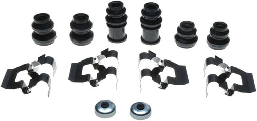 Gold 18K830X Rear Disc Brake Caliper Hardware Kit with Clips, Seals, Bushings, and Caps