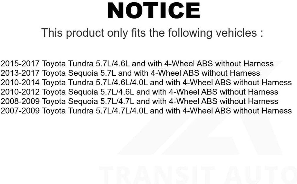 Mpulse Right ABS Wheel Speed Sensor SEN-2ABS1438 for Toyota Tundra Sequoia