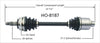 HO-8187 CV Axle Shaft