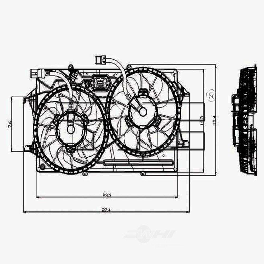 Dual Radiator and Condenser Fan Assembly