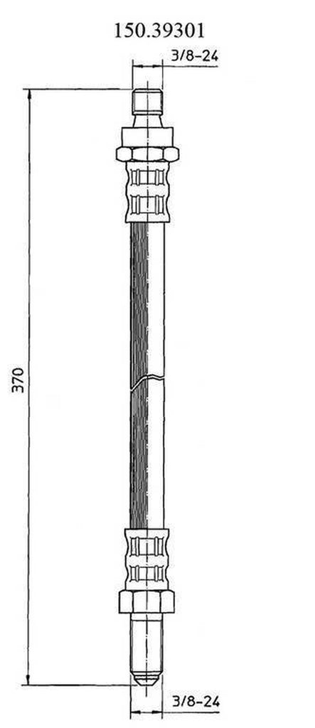 Centric Brake Hydraulic Hose for 1800, 142, 144, 145 150.39301