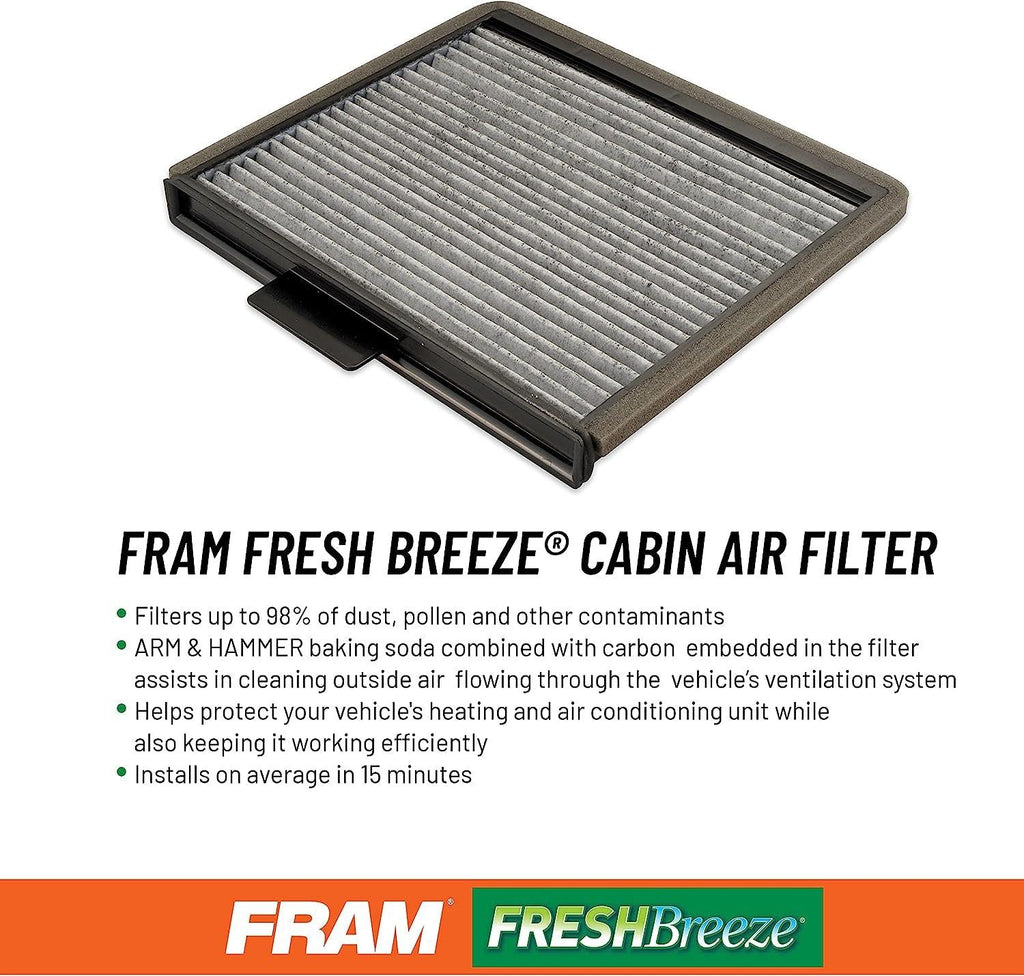 Automotive Replacement Air & Cabin Air Filter Bundle for 1997-2003 Ford F-150, Super Duty, & Expedition; Filters Included: CA8039 & CF8631A (FACB20005)
