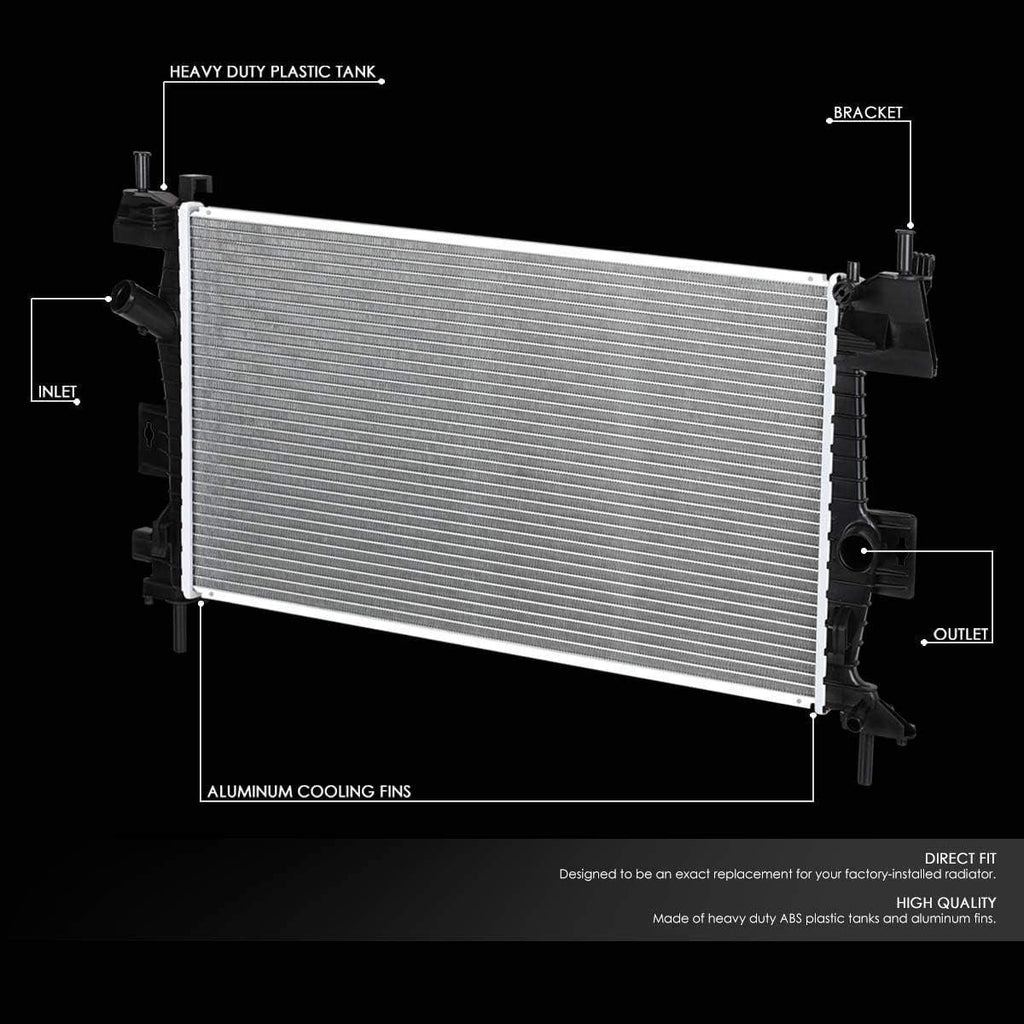 OEM-RA-13219 OE Style Aluminum Core Direct Fit Cooling Radiator Compatible with 12-18 Ford Focus 2.0, 26-7/16" W X 14-1/2" H X 5/8", 1-5/16" Inlet / 1-5/16" Outlet