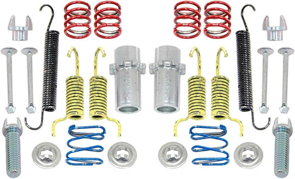 Professional 18K1140 Rear Parking Brake Hardware Kit with Springs, Adjusters, Pins, and Retainers