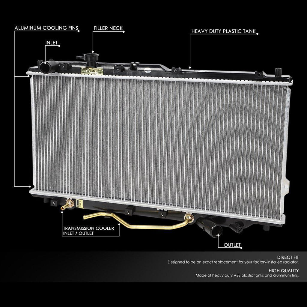 OEM-RA-2441 OE Style Direct Fit Aluminum Cooling Radiator Compatible with 00-04 Spectra, 27-1/4" W X 13-9/16" H X 1" D, 1-5/16" Inlet, 1-5/16" Outlet