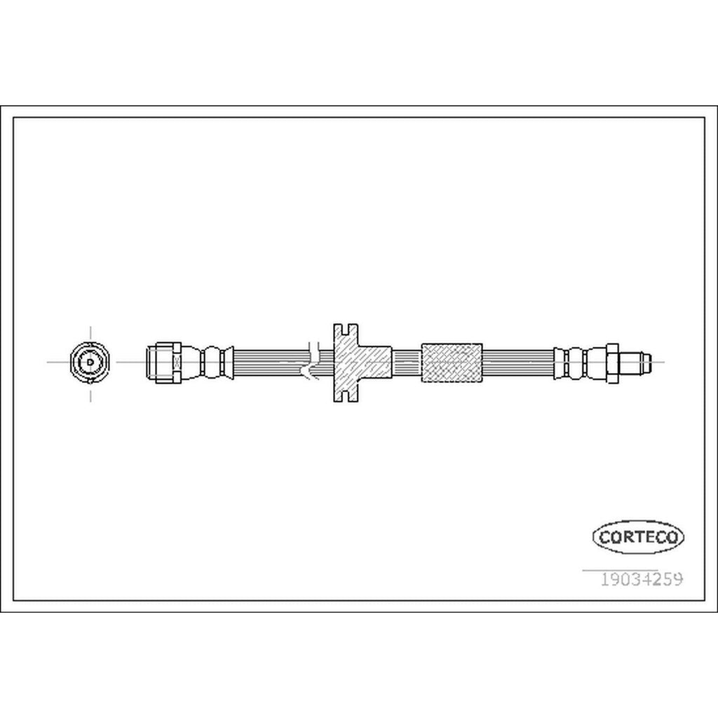 Corteco Brake Hydraulic Hose for Mercedes-Benz 19034259