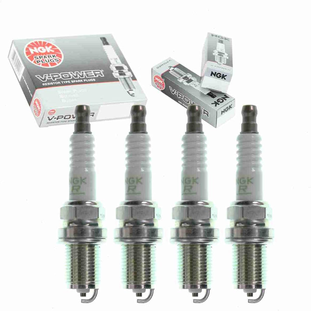 4 Pc NGK V-Power Spark Plugs Compatible with Mini Cooper 1.6L L4 2002-2008