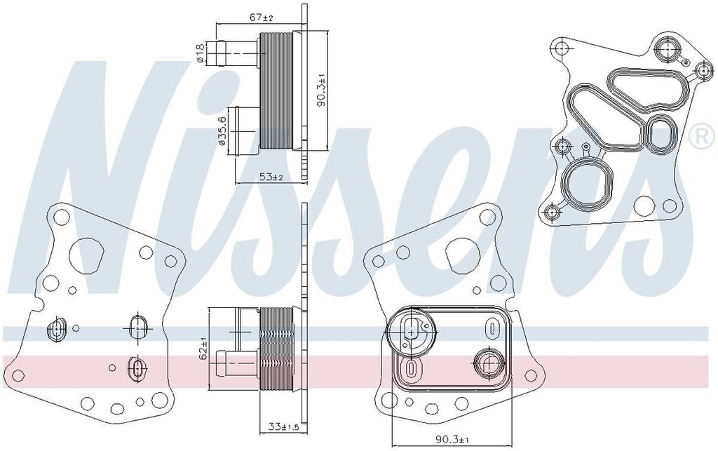 Nissens Engine Oil Cooler for C250, SLK250 90943