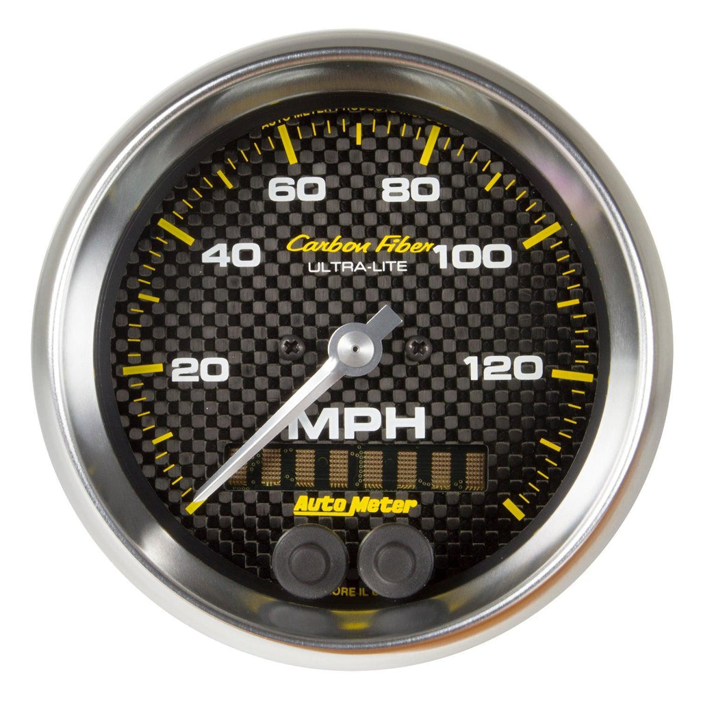 3-3/8 in. GPS SPEEDOMETER 0-140 MPH CARBON FIBER - greatparts