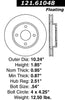 Centric Front Disc Brake Rotor for Cougar, Contour, Mystique (121.61048)