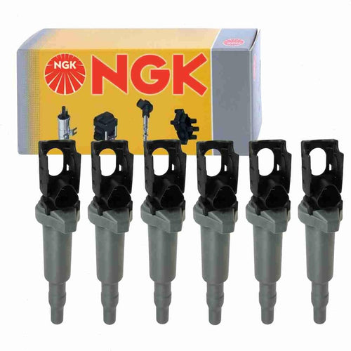6 Pc NGK Ignition Coils Compatible with BMW 325I 3.0L L6 2006