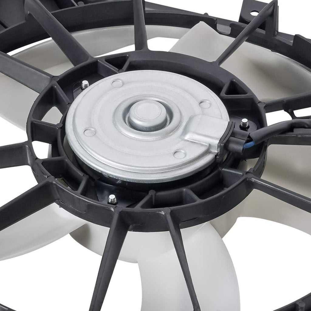 OEM-RF-0186 Factory Style Radiator Cooling Fan Assembly Cooling Efficiency Improved Direct Replacement [Compatible with 15-19 Honda Fit],Black