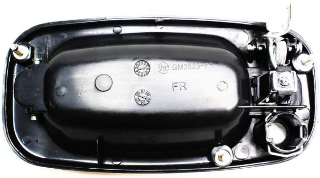 for Cadillac Escalade Exterior Door Handle Front, Passenger Side Smooth Black Bezel with Chrome Lever (2002-2006) | with Key Hole | Trim: Base | GM1311187 | 15745148