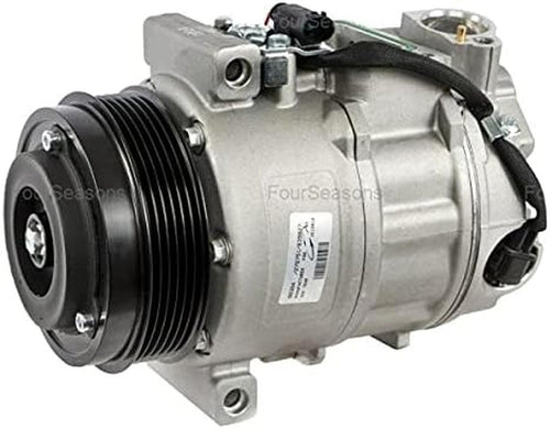 98394 New A/C Compressor with Clutch, Nippondenso Type 7SEU17C Compressor with Serpentine Pulley, 6-Groove for Mercedes-Benz