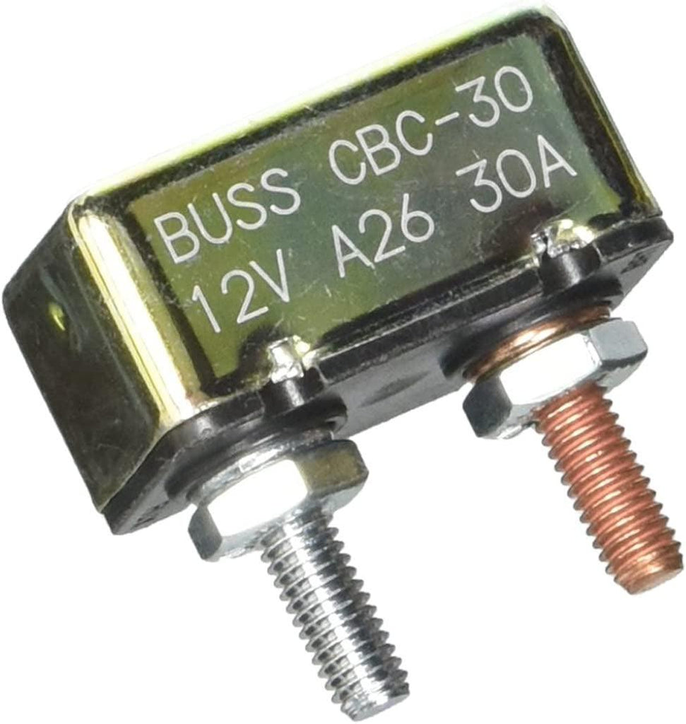 CBC-30 Circuit Breaker (Type I Heavy Duty Automotive with Stud Terminals - 30 A), 1 Pack
