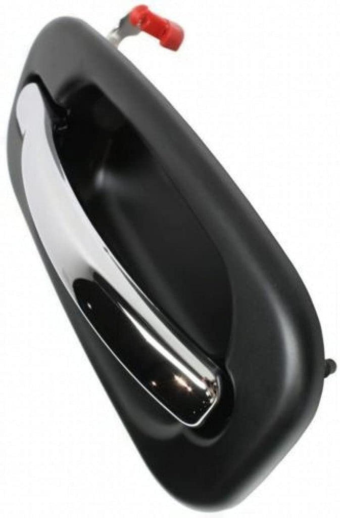 for Chevy Suburban 1500 Exterior Door Handle Front Passenger Side Smooth Black Bezel with Chrome Lever 2000-2006 | Trim:All Submodels | GM1311153 | 15182419