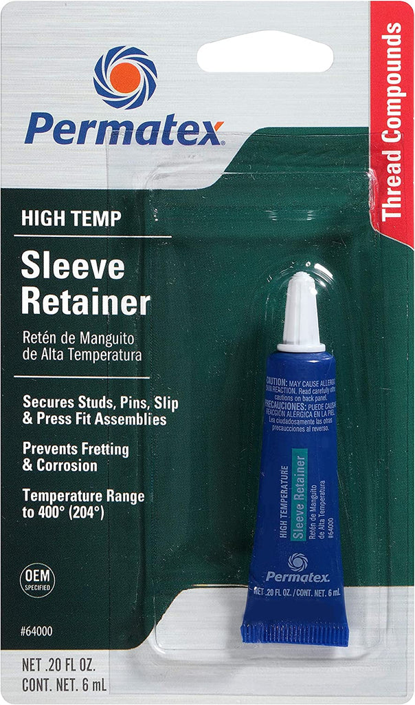 Permatex 64000 High Temperature Sleeve Retainer, 6 Ml, Pack of 1