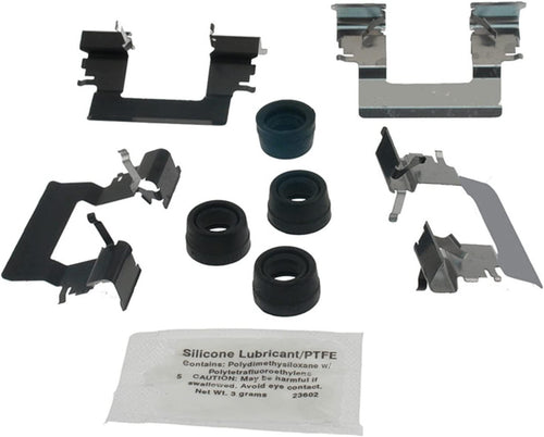 Gold 18K2025X Front Disc Brake Caliper Hardware Kit with Clips and Bushings