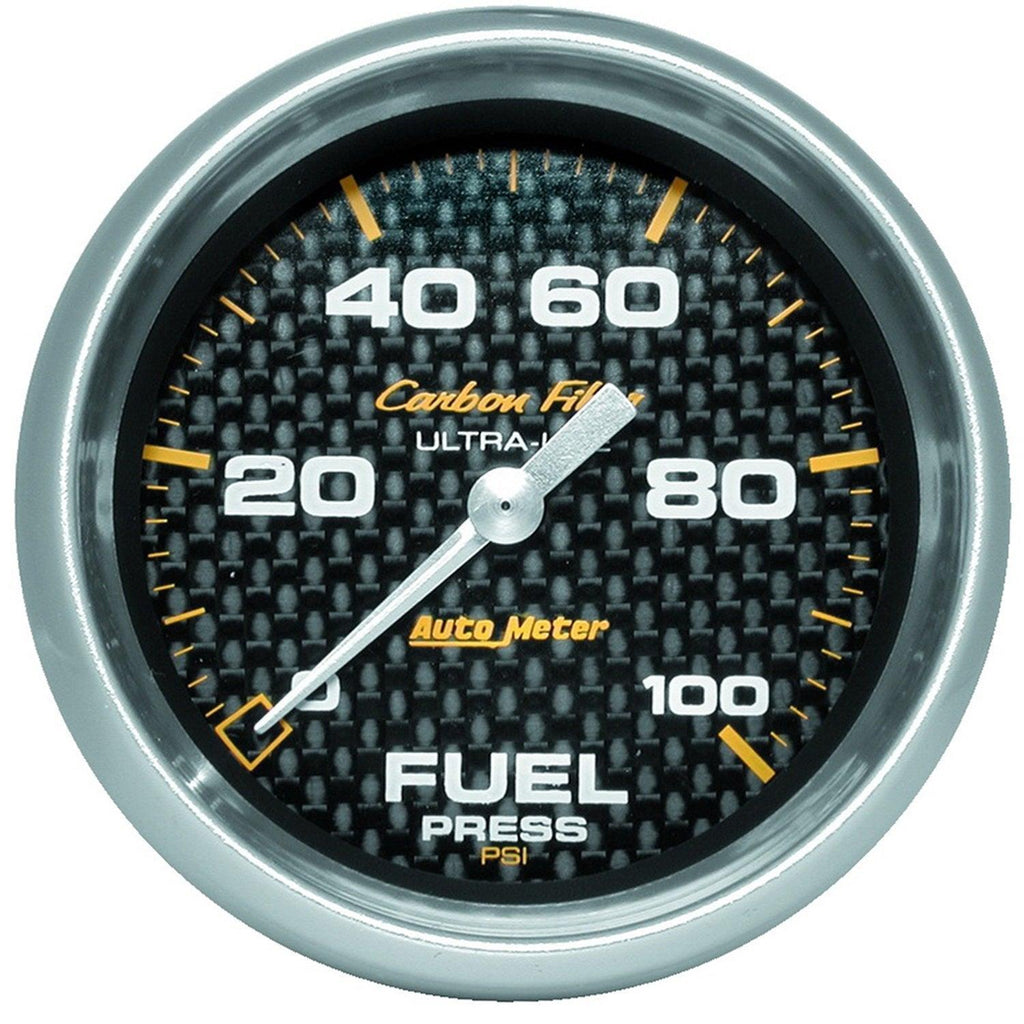 2-5/8 in. FUEL PRESSURE 0-100 PSI CARBON FIBER - greatparts